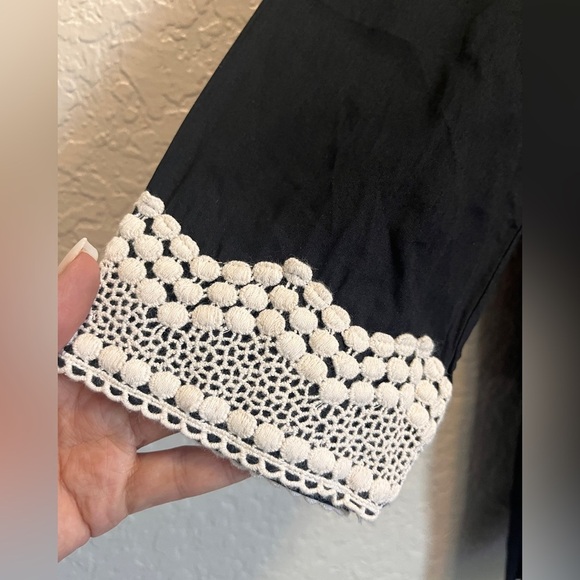 NYDJ Dark Black Women's Fitted Tunic Top 3/4 Sleeve sz Small - Picture 5 of 10